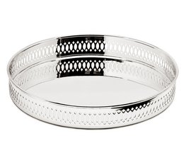 EDZARD serveringsbakke galleribakke Coro, rund, elegant sølvbelagt, anløbsfast, ø 23 cm, højde 3,5 cm