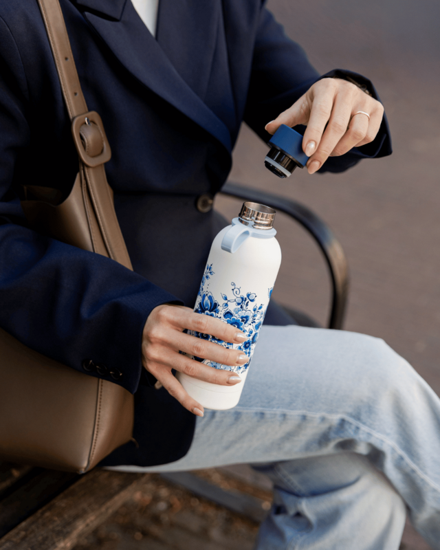 Water bottle Delft Blue