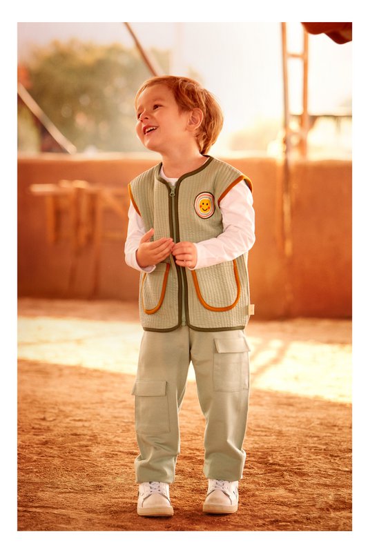 Contrast Binded Quilted Vest - Deep Indigo