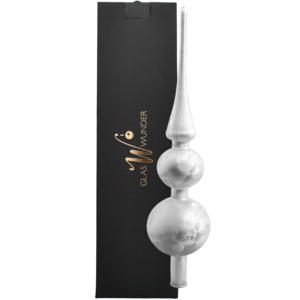 "sneeuwwitje" - punt 31cm | Kerstboomdecoratie wit ijs
