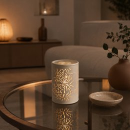 Soft Heat Diffuser – Calorya n°5 – Scented Waxes, Scents and Essential Oils – in Openwork Ceramic – Gift and Decoration Idea