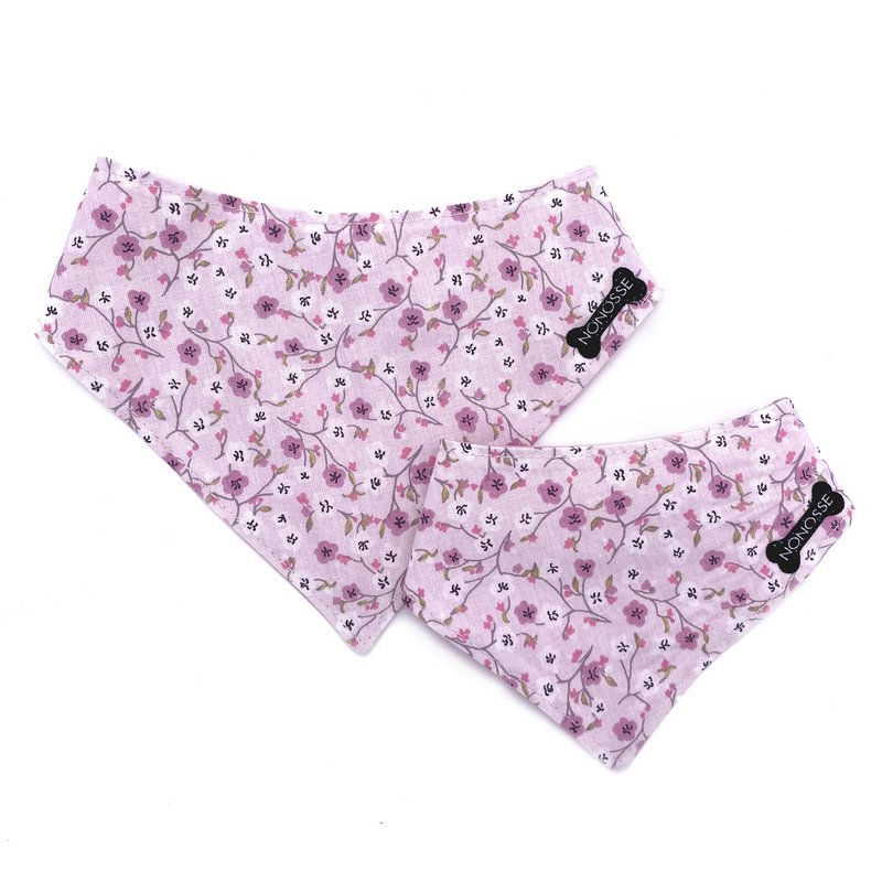 Dwustronna chustka "la vie en rose" liberty/różowa