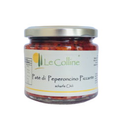A savory spread made with chili peppers, featuring a vibrant red color and a spicy, flavorful taste. Suitable for use as a dip, topping, or ingredient in various dishes.