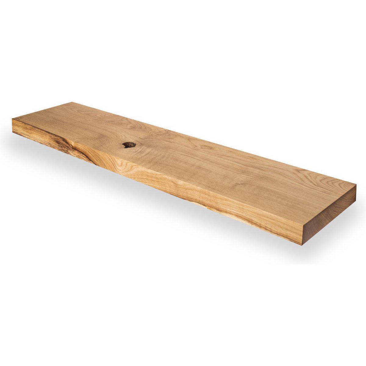 Tu Las™ pływająca drewniana półka ścienna - 94 x 22 x 4 cm - ręcznie robiona podłużna półka na książki - drewno dębowe