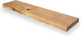 Tu Las™ schwebendes Wandregal aus Holz – 94 x 22 x 4 cm – handgefertigtes längliches Bücherregal – Eichenholz