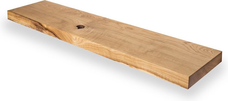 Tu Las™ schwebendes Wandregal aus Holz – 94 x 22 x 4 cm – handgefertigtes längliches Bücherregal – Eichenholz