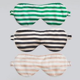 Masque de sommeil surdimensionné en soie 19 mamans – Collection rayée