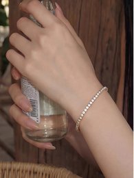 Tijdloze tennisarmband met diamantlook