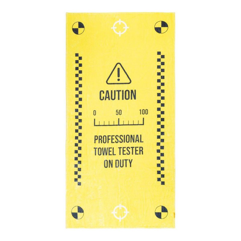 Serviette de plage 'PROFESSIONAL TOWEL TESTER ON DUTY'