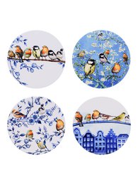 Coaster forest birds set of 4
