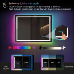 RGB-spiegel Lumoire Matrix horizontaal 120 cm