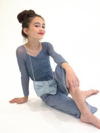 Bolso bandolera infantil - Luna - Mint Glitter