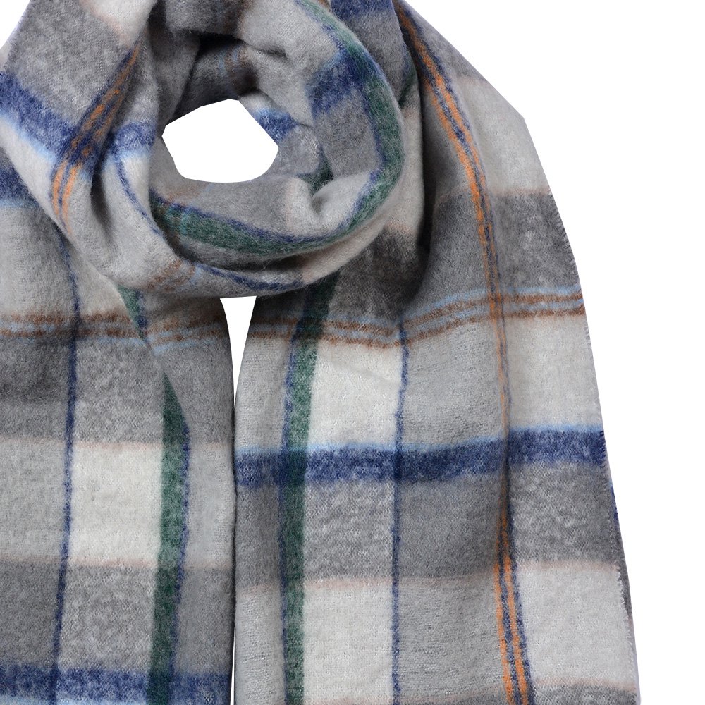 Winter scarf ladies 50x200 cm gray synthetic