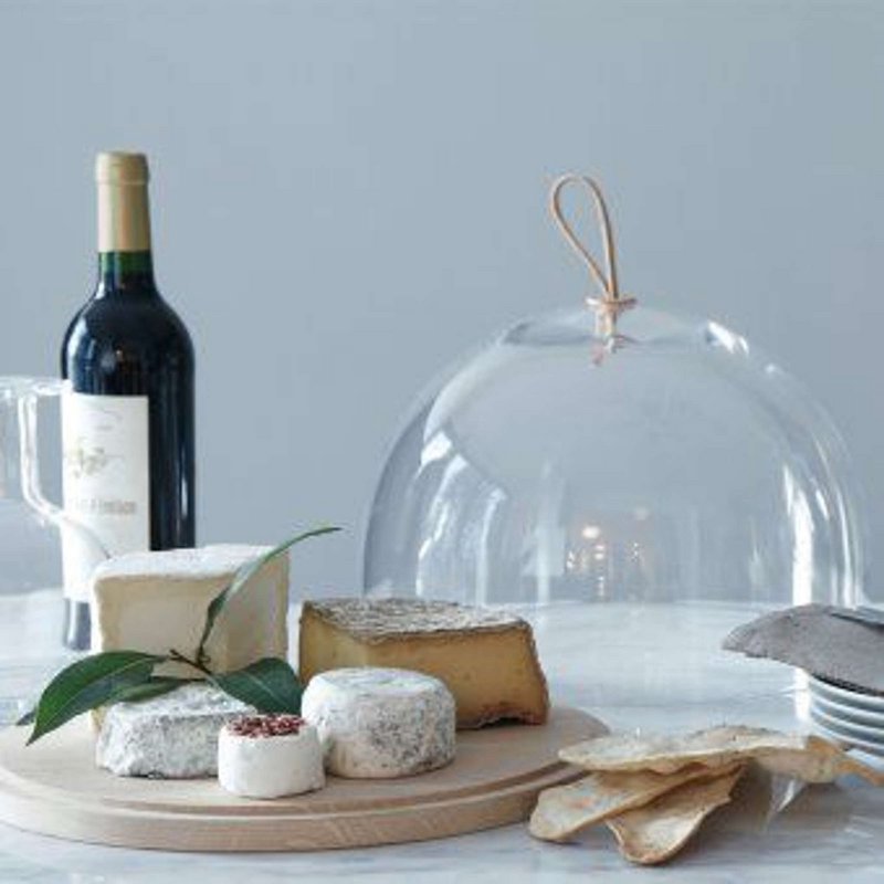 L.S.A. - Plateau de service ivalo avec borne 15 cm - transparent