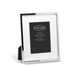EDZARD Rivoli photo frame for photos 13 x 18 cm, silver-plated, tarnish-proof, with 2 hangers