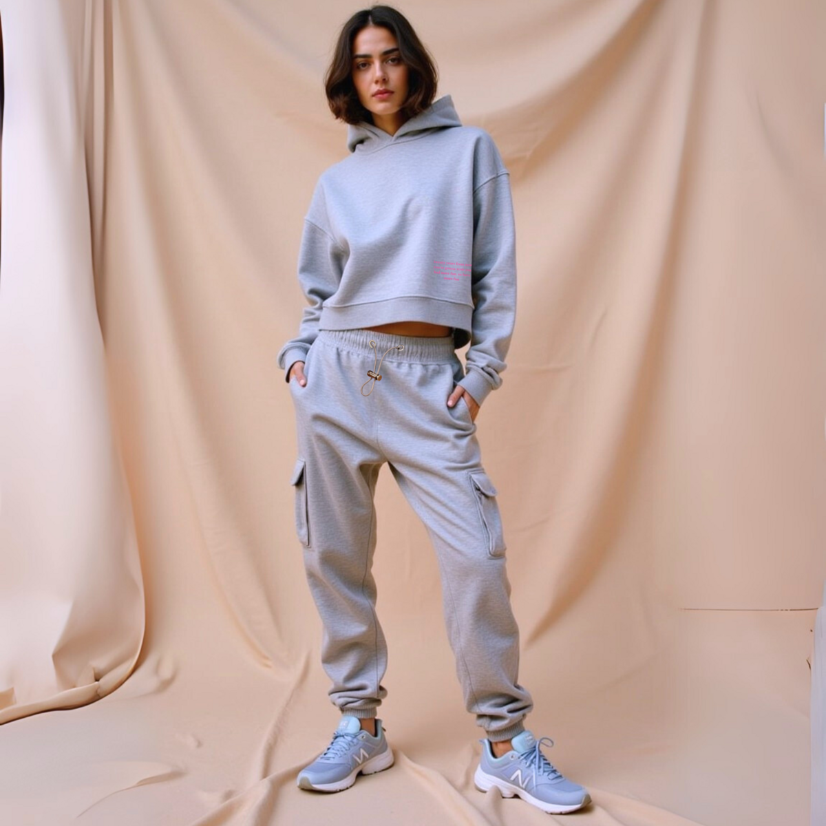 Crop Hoodie "TWENTY YEARS FROM NOW" - Weiss
