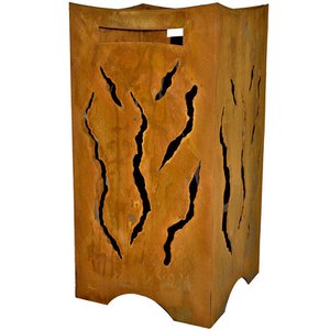 Metal fire barrel | Flame fire basket garden decoration
