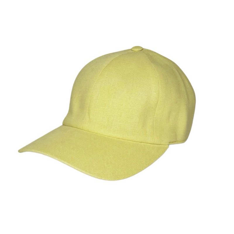 Lysegul linned baseballkasket | Blød minimalistisk kasket | Sommer accent
