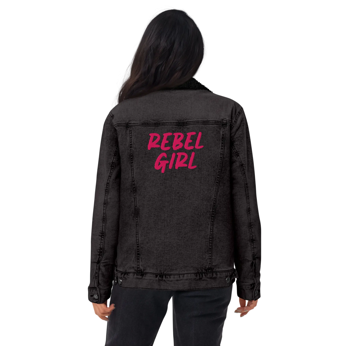 Denim sherpa jacket REBEL GIRL