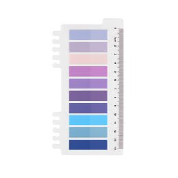 Mystic Purple | Ordinate Pack of 200 Adhesive Strips Adhesive Marker Film | Writeable sticky notes tabs | 10 Colors Adhesive Markers | Adhesive notes l Index Tabs | Page Marker for page marking
The product is a pack of 200 adhesive strips in various shades of purple, blue, and gray. The strips can be used as sticky notes, page markers, and index tabs. The product includes 10 different color adhesive markers that can be written on. The shape of the strips is rectangular with a half-circle design option.