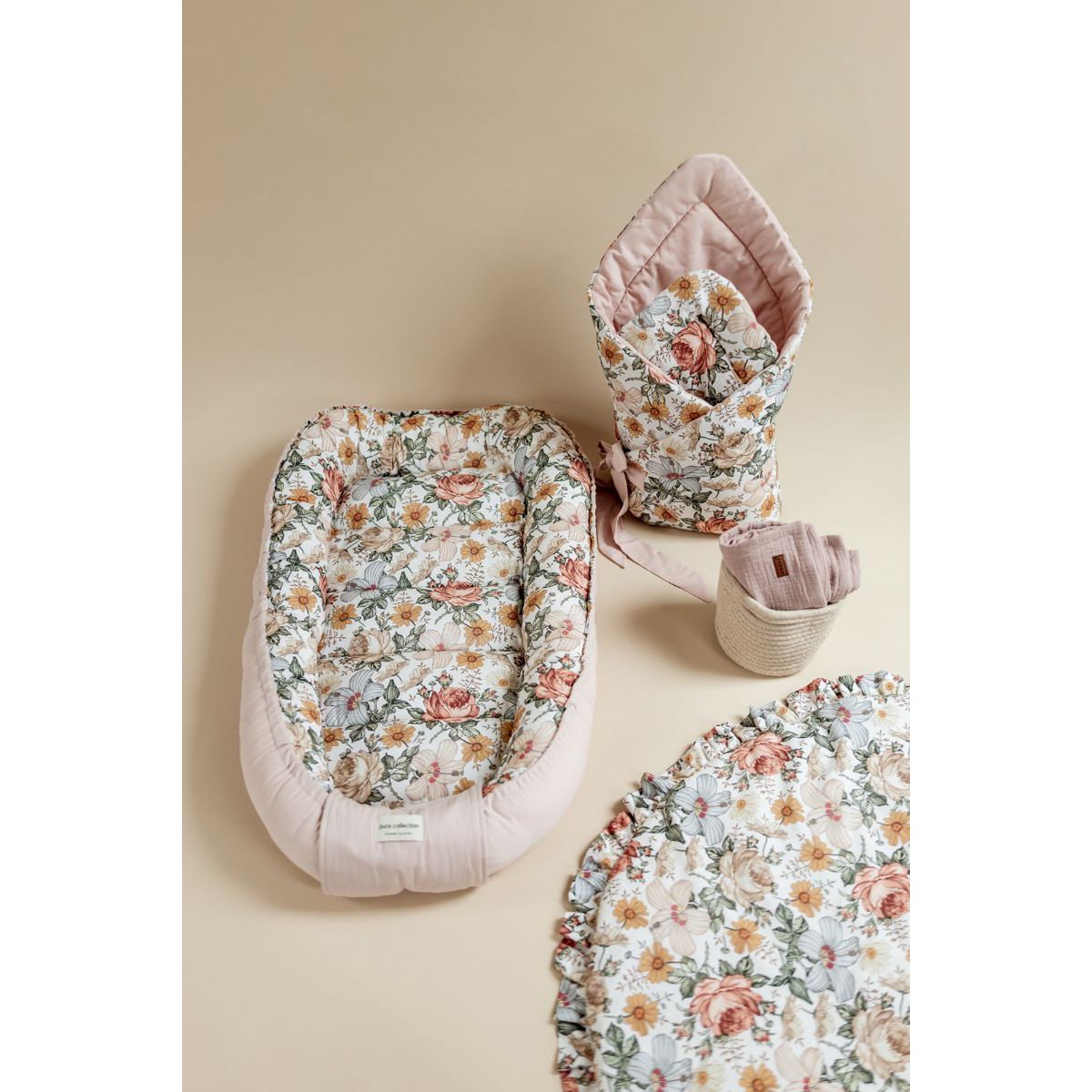 OLIVIER kindernest - 100% katoen - roze