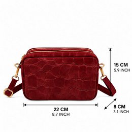 Bolso Bandolera Serraje Italiano con Diseño Croco B2B 58077