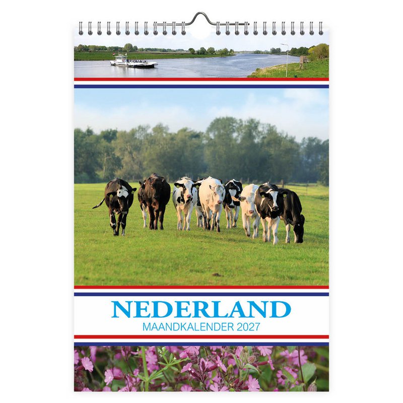 0005 Nederland maandkalender Weide met Koeien 2027