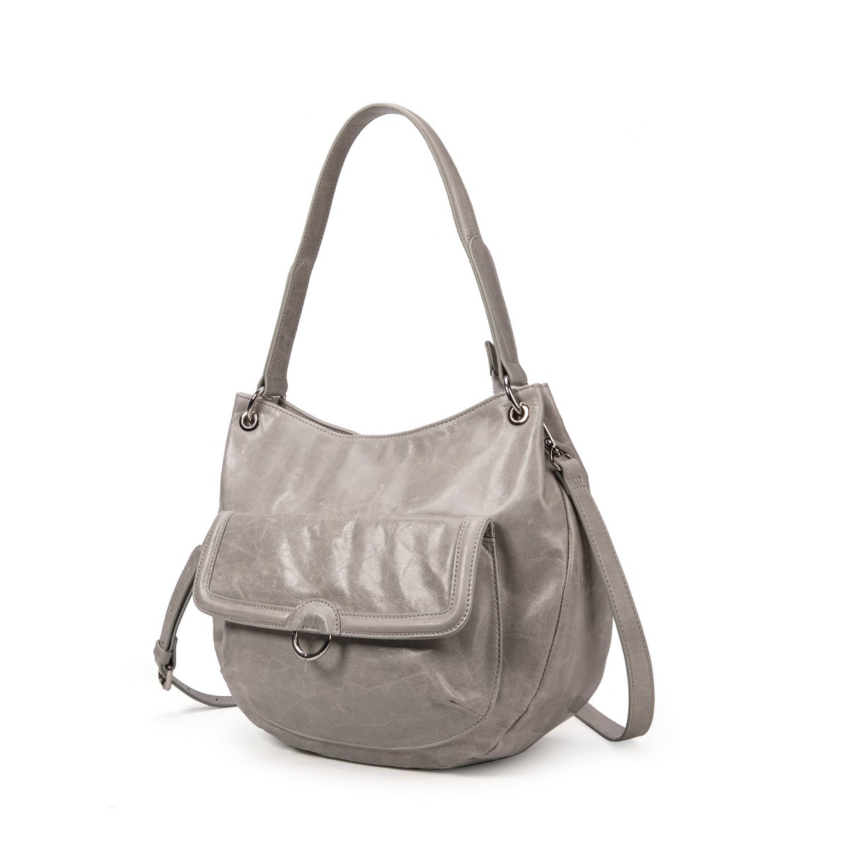 Sack in Cuir Hobo Ully Perle