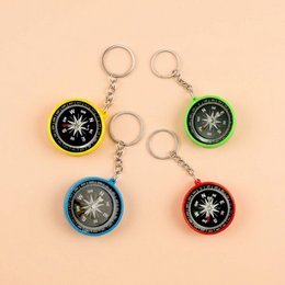 Compass Keychain 4.5 cm Colourful Key Ring