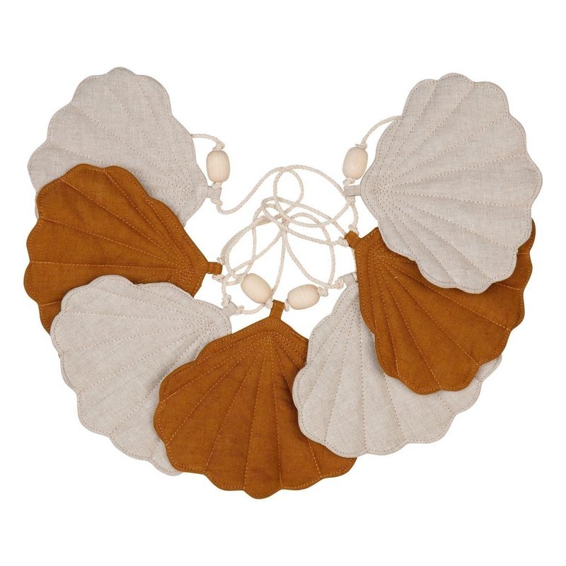 Guirlande de Lin "Caramel" avec Coquillages