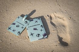 Che l'avventura abbia inizio - Paspoorthoesje & etichetta bagaglio - Confezione regalo