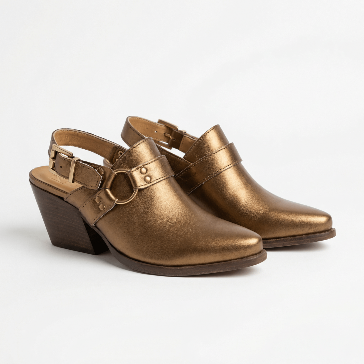 Deva Gold Mules