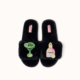 Black slippers