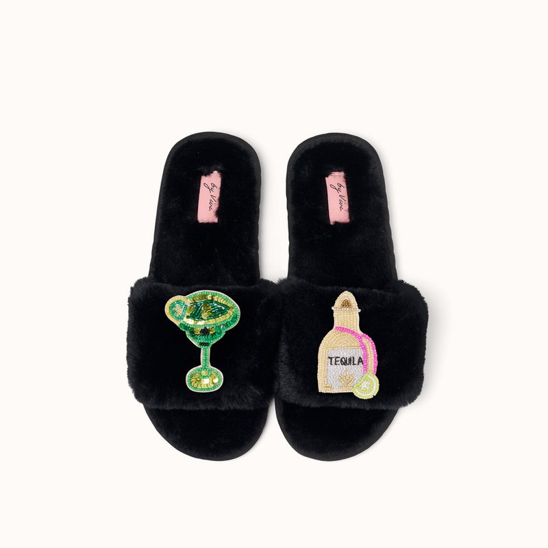 Black slippers