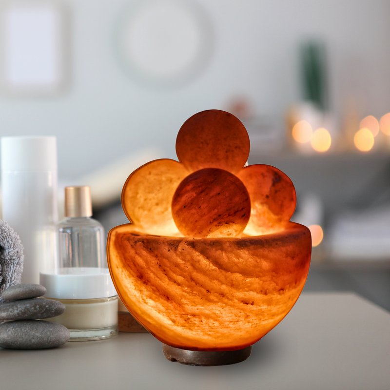 Himalaya-Salzkristalllampe – 4 Massagekugeln 2 kg – Naturmaterial – Geschenk- und Dekorationsidee