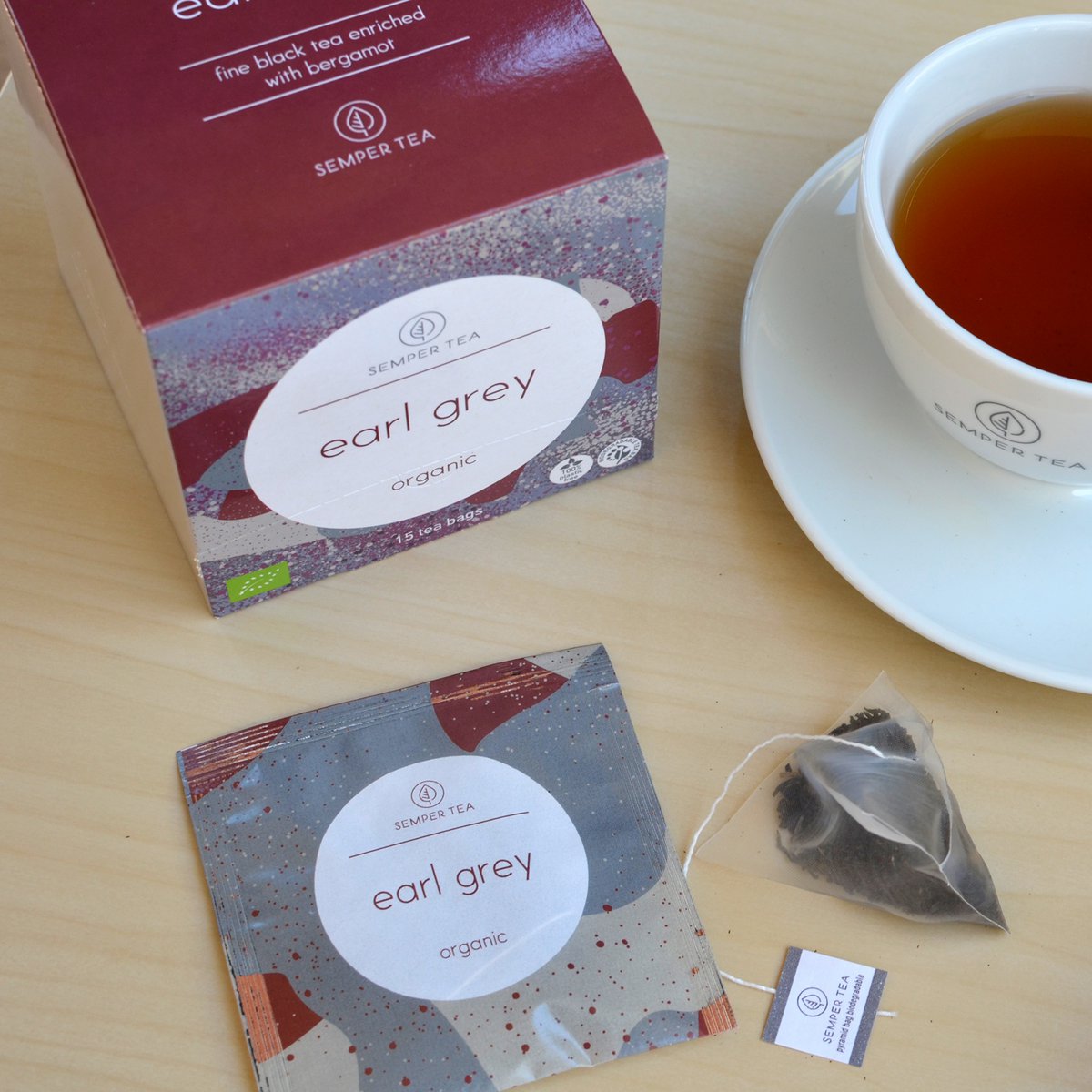 EARL GREY organic tea I Tea pyramid in sachet NO PLASTIC