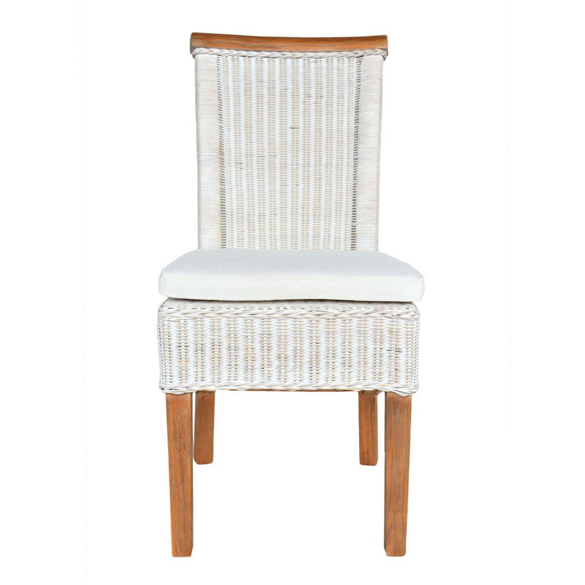 Silla de comedor silla de ratán silla de comedor silla blanca rattan natural nucleus sostenible
