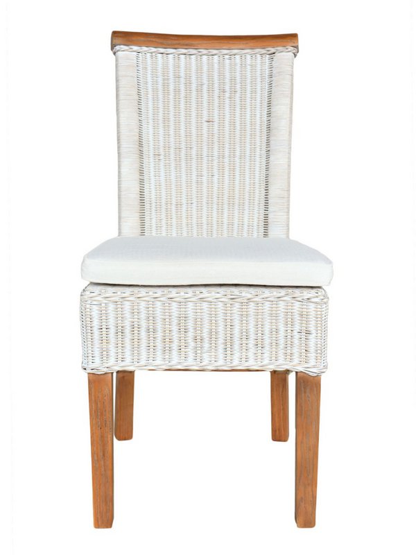 Sedia sala da pranzo sedia rattan sedia da pranzo sedia bianca perth rattan natura nucleo sostenibile