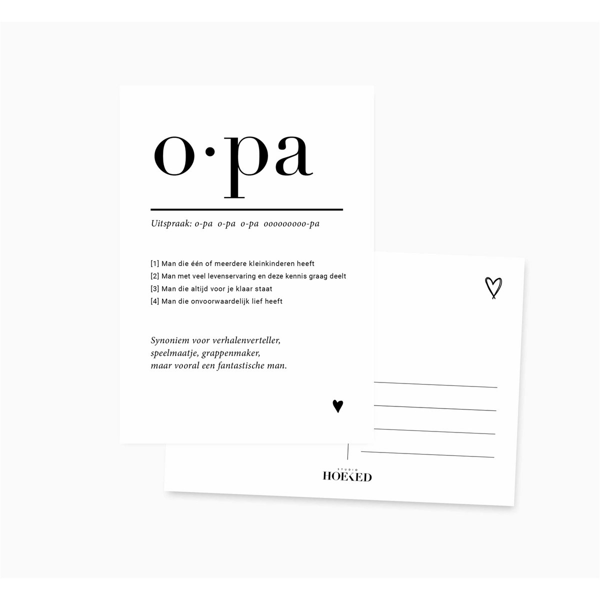 A6 Postkarte || Opa