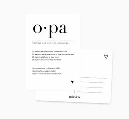 A6 Postkarte || Opa