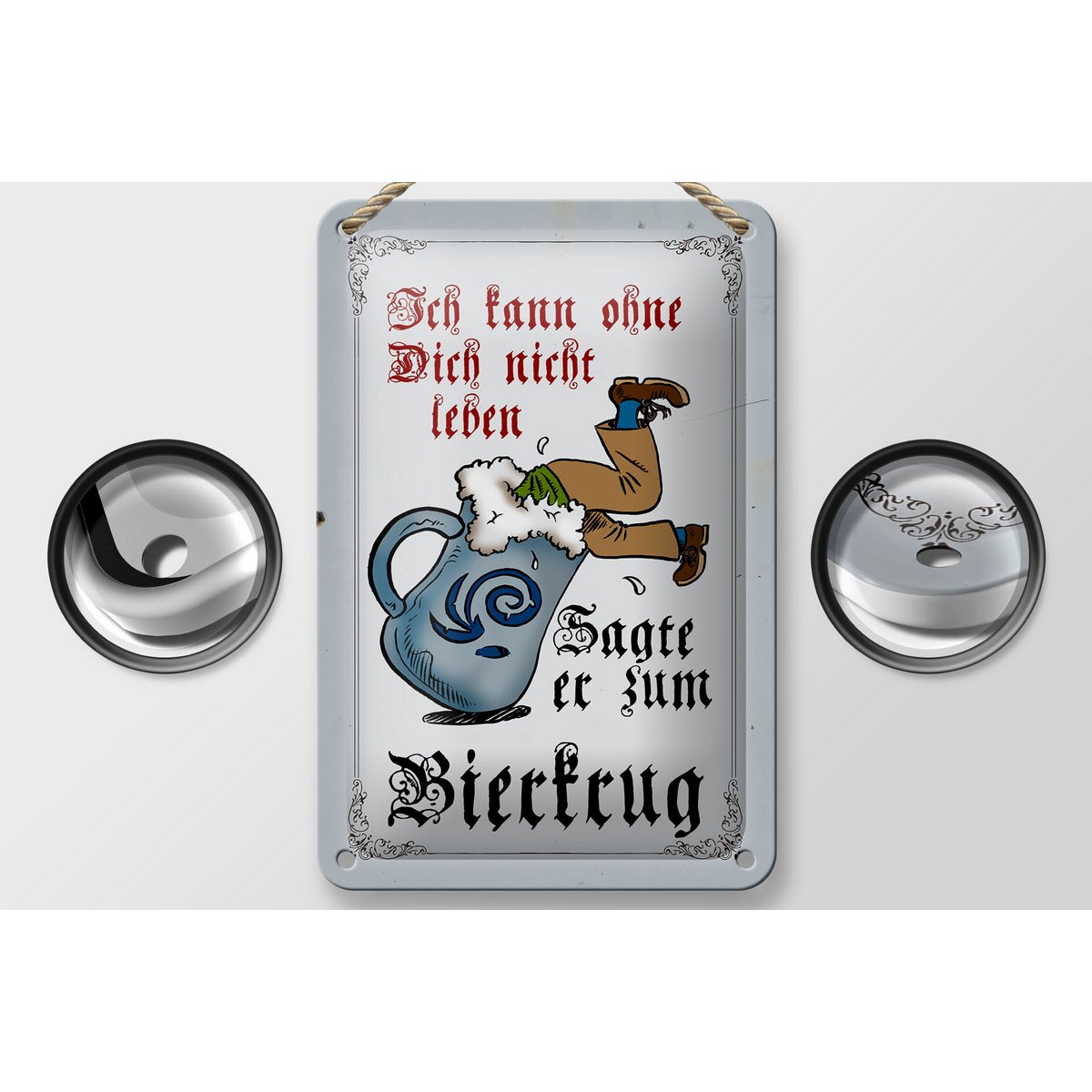 Tin sign beer 12x18cm can't live without you decoration