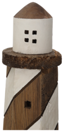 Brown wooden decorative light H50 D10