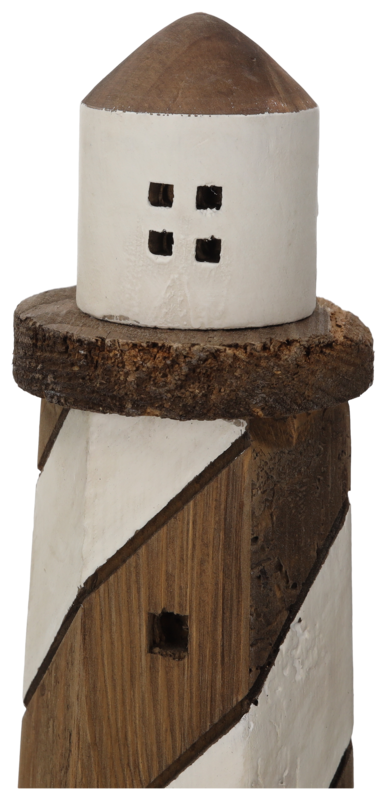 Brown wooden decorative light H50 D10