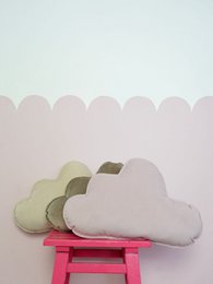 Velvet Cloud Pillow for baby room "Powder pink"