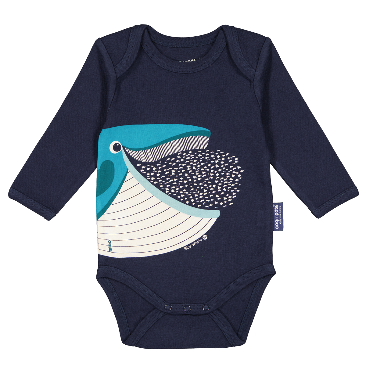 Long Sleeve Bodysuit & Bib Set | Organic cotton | Whale | Birth gift