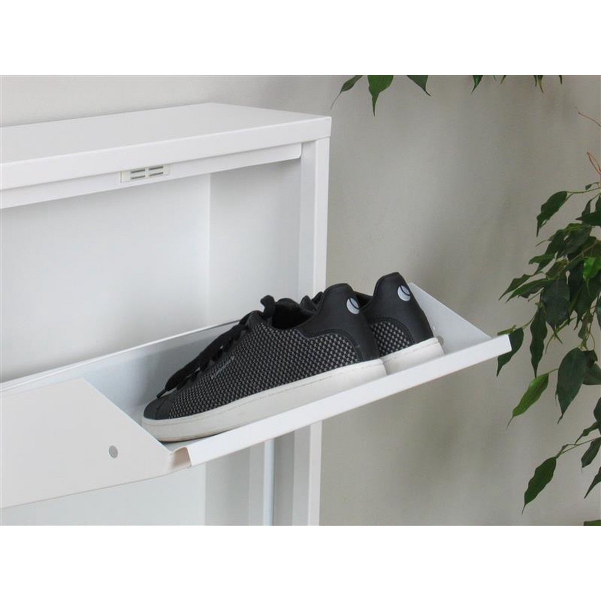 Naturn Living Meuble à chaussures en métal 6 portes - lot de 2 | 108 x 103 x 17 cm | Meuble à chaussures fonctionnel et compact pour un rangement élégant de votre collection de chaussures | Meuble à chaussures | Blanc mat