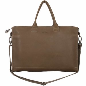 Laptoptas Rients - Leer/koeienhuid | Zand/dalmatier