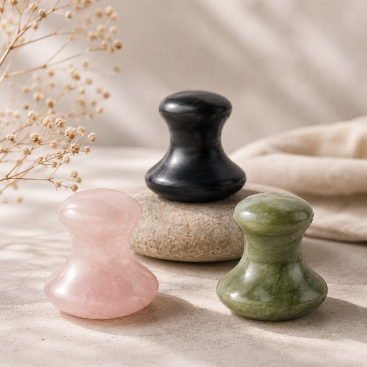 Champi Gua Sha en Piedra Natural | 3 modelos para elegir