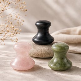 Champi Gua Sha in Natural Stone | 3 Models to choose from