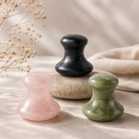 Champi Gua Sha in Natural Stone | 3 Models to choose from